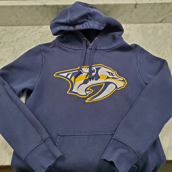 Fanatics Nashville Predators Navy Primary Logo Fleece Pullover Hoodie- SZ Small - Picture 2 of 6